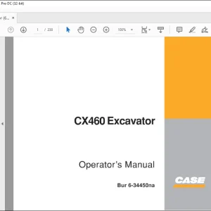 Case CX460 Excavator Operator's Manual 6-34450- PDF DOWNLOAD