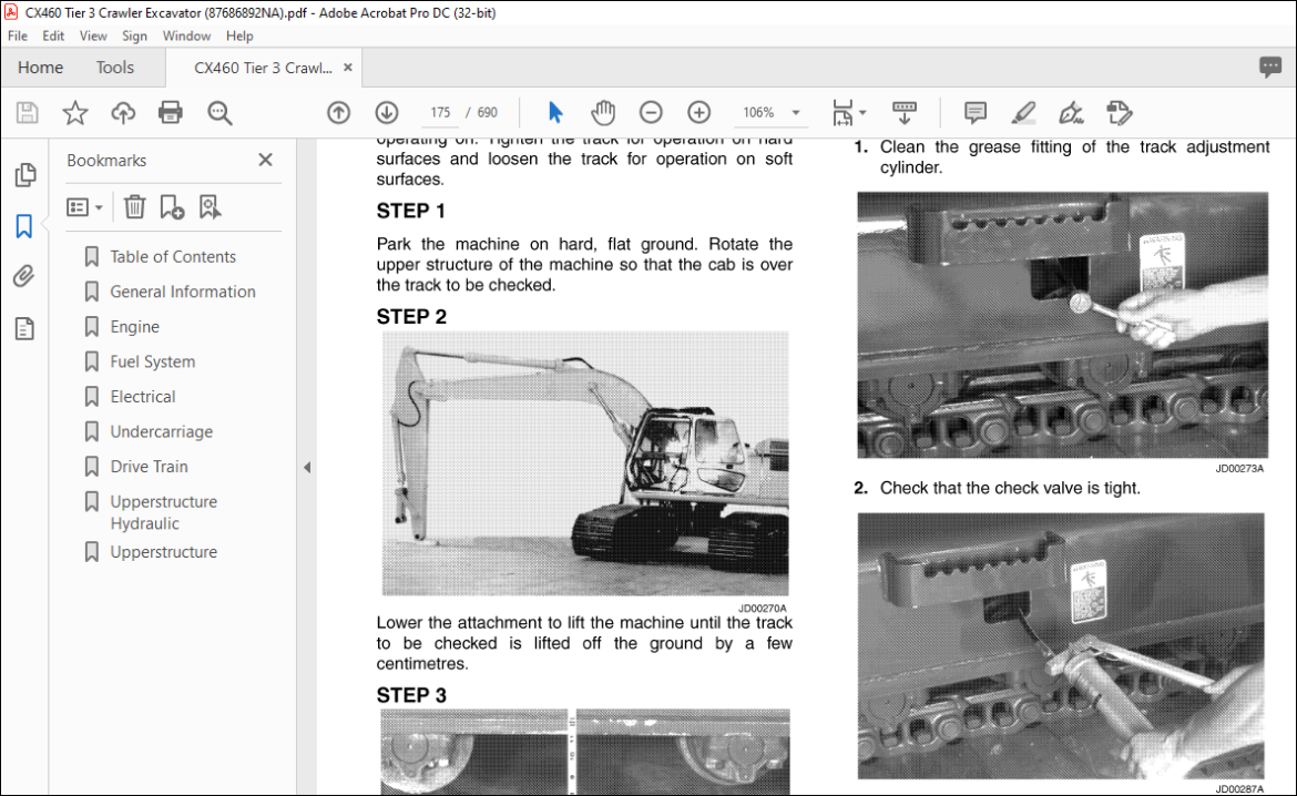 Case Cx460 Tier 3 Crawler Excavator Repair Manual 87686892 Pdf Download Heydownloads