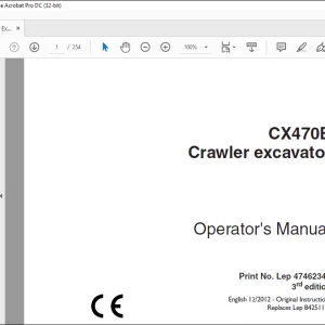 Case CX470B Crawler Excavator Operator's Manual 47462347 - PDF DOWNLOAD