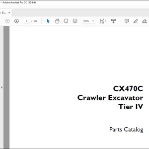 Case CX470C Crawler Excavator Tier IV Parts Catalog Manual 84540418 - PDF DOWNLOAD