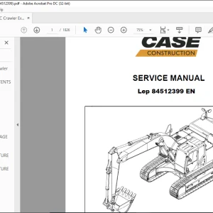 Case CX470C Tier 4 Crawler Excavator Service Manual 84512399 - PDF DOWNLOAD