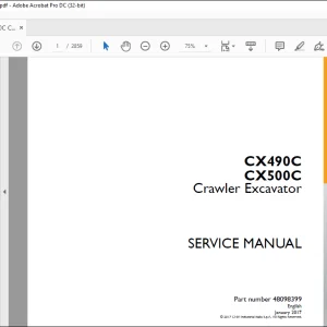 Case CX490C CX500C Crawler Excavator Service Manual 48098399 - PDF DOWNLOAD