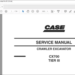 Case CX700 Tier III Crawler Excavator Service Manual 87364111 - PDF DOWNLOAD
