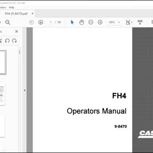 Case FH4 Loader & Backhoe Operators Manual 9-8470 - PDF DOWNLOAD