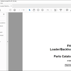 Case FH4 Loader Backhoe Parts Catalog Manual H15818 - PDF DOWNLOAD