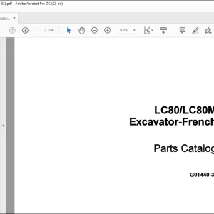 Case LC80 LC80M Excavator-French Parts Catalog Manual G01440-32 - PDF DOWNLOAD
