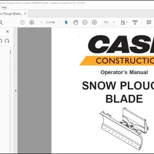 Case LS - LSA Snow Plough Blade Operator's Manual - PDF DOWNLOAD