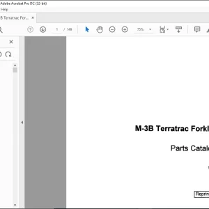 Case M-3B Terratrac Forklift Parts Catalog Manual 1013 - PDF DOWNLOAD