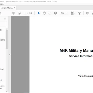 Case M4K Military Service Information Manual TM10-3930-638-10 - PDF DOWNLOAD