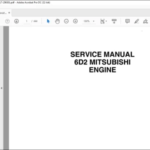 Case Mitsubishi 6D2 Engine Service Manual 7-29650 - PDF DOWNLOAD