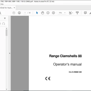 Case Range Clamshell 788 988 1188 1288 Series Hydraulic Excavators Operator's Manual 9-29660 - PDF DOWNLOAD