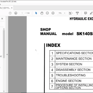 Case SK140SRLc Hydraulic Excavator Shop Manual S5YY0020E01 - PDF DOWNLOAD