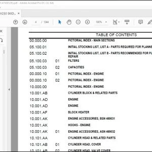 Case SR220 Skid Steer Loader Tier 4A SV250 Skid Steer Loader Tier 4 Parts Catalog Manual - PDF
