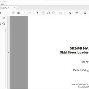 Case SR240B NA Skid Steer Loader Tier 4F Parts Catalog Manual 550711217PC - PDF DOWNLOAD