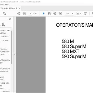 Case Series 580 & 590 Loader Backhoe Operator's Manual 6-31630 - PDF DOWNLOAD