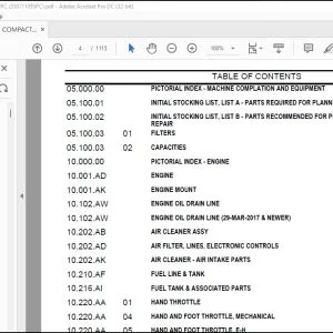 Case TR270 Compact Track Loader Spare Parts Catalog PDF