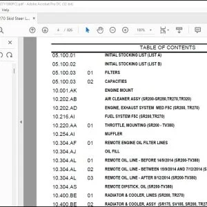 Case TR270 Compact Track Loader Parts Catalog Manual - PDF DOWNLOAD