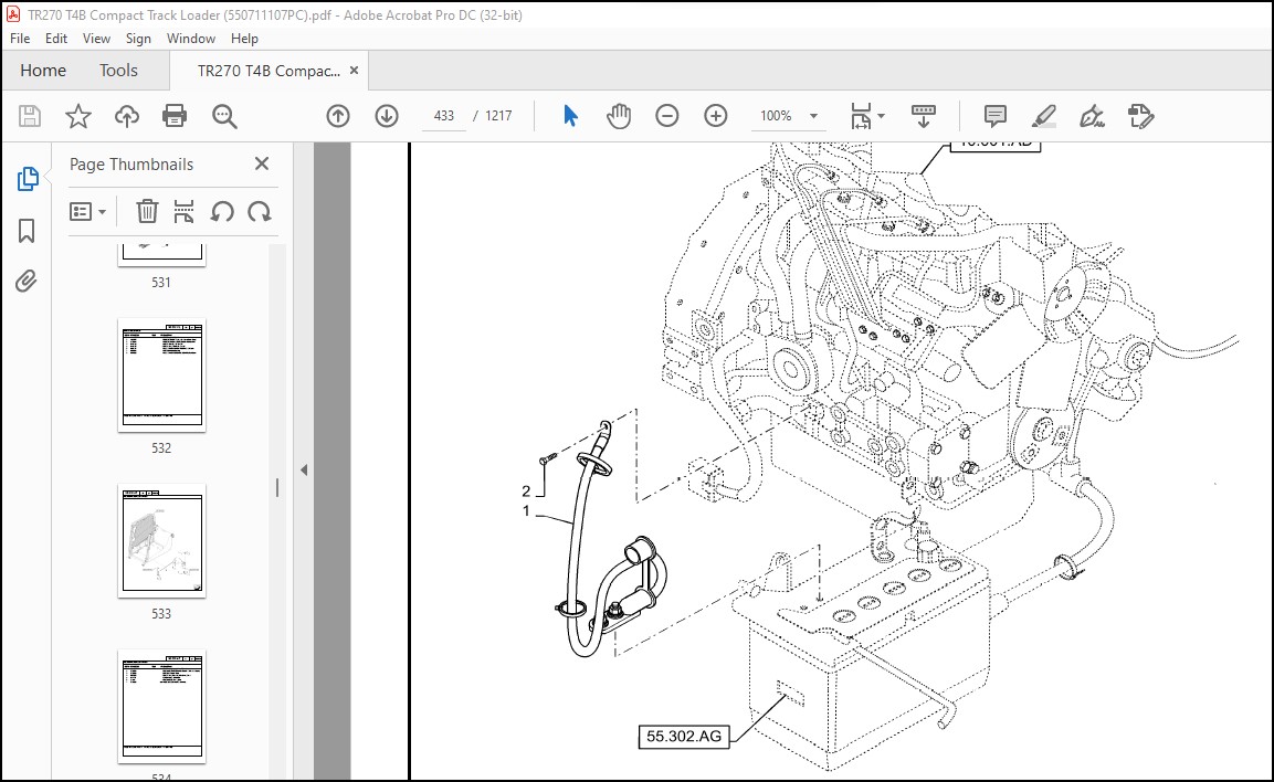 Case TR270 Compact Track Loader Tier 4B Parts Catalog Manual - PDF ...