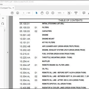 Case TR320 Compact Track Loader Parts Catalog Manual - PDF DOWNLOAD