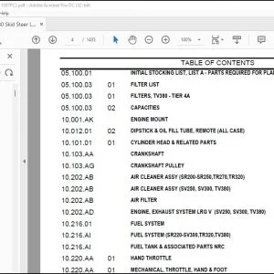 Case TV380 Compact Track Loader Parts Catalog Manual - PDF DOWNLOAD
