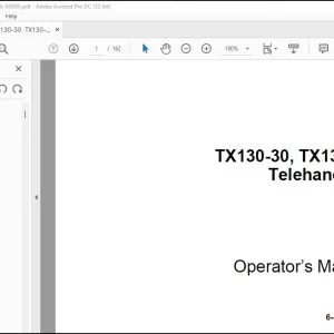 Case TX130-30 TX130-33 Telehandlers Operator’s Manual 6-84880 - PDF DOWNLOAD