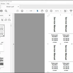 Case TX130-30 TX130-33 Telescopic Handlers Service Manual 87755823 - PDF DOWNLOAD