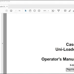 Case Uni-Loader Operator's Manual 9-2271 - PDF DOWNLOAD