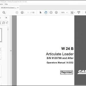 Case W 24 B Articulate Loader Operators Manual 9-3352 - PDF DOWNLOAD