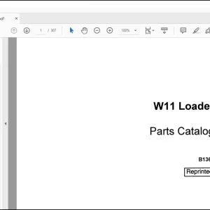 Case W11 Loader Parts Catalog Manual B1364 - PDF DOWNLOAD