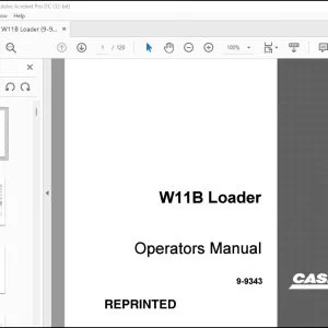 Case W11B Loader Operators Manual 9-9343 - PDF DOWNLOAD