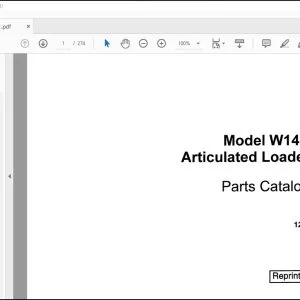 Case W14 Articulated Loader Parts Catalog Manual 1268 - PDF DOWNLOAD
