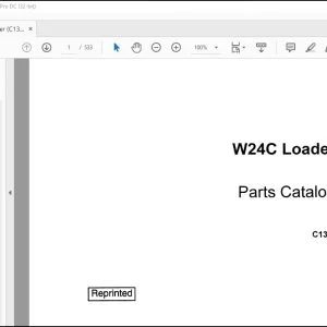 Case W24C Loader Parts Catalog Manual C1368 - PDF DOWNLOAD