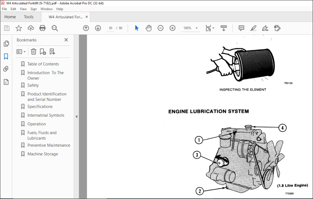 Case W4 Articulated Forklift Operators Manual 9-7182 - PDF DOWNLOAD ...