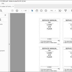 Case W4 Loader & Forklift Service Manual 8-33652 - PDF DOWNLOAD