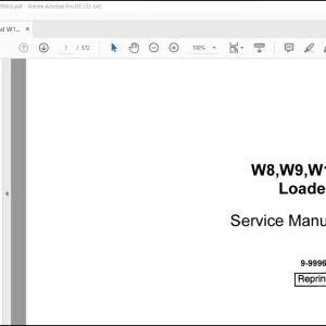 Case W8 W9 W10 Loaders Service Manual 9-99965R0 - PDF DOWNLOAD