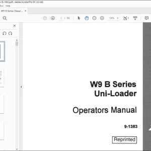 Case W9 B Series Uni-Loader Operators Manual 9-1383 - PDF DOWNLOAD