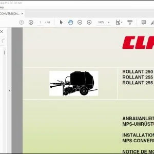 Claas BALERS ROLLANT 250 255 255 UNIWRAP MPS CONVERSION INSTALLATION INSTRUCTIONS MANUAL_DE_EN_FR - PDF DOWNLOAD