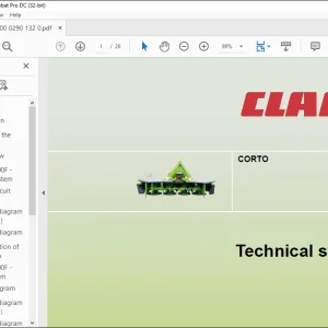 Claas Balers CORTO Technical Systems Manual -  PDF DOWNLOAD