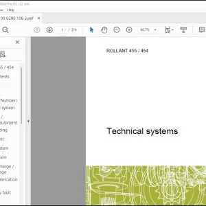 Claas Balers ROLLANT 455  454 Technical Systems Manual - PDF DOWNLOAD
