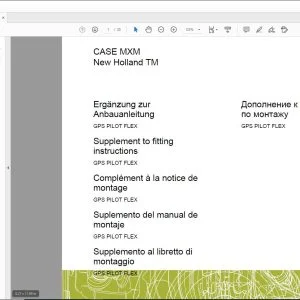 Claas CASE MXM New Holland TM GPS PILOT FLEX Supplement Fitting Instructions Manual -  PDF DOWNLOAD