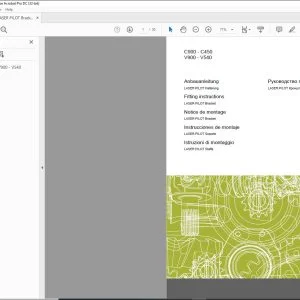Claas Combie C900 - C450 V900 - V540 LASER PILOT Bracket Fitting Instructions Manual - PDF DOWNLOAD