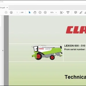 Claas Combies LEXION 600 - 510 Electric System Technical systems Manual - PDF DOWNLOAD