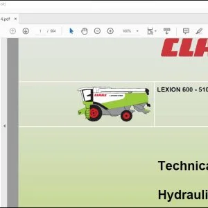 Claas Combies LEXION 600 - 510 Hydraulic System Technical systems Manual - PDF DOWNLOAD
