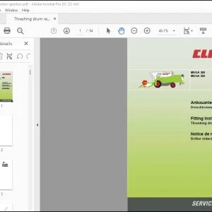 Claas Combine MEGA 360 350 Threshing drum reduction gearbox Fitting instructions Manual_DE_EN_FR - PDF DOWNLOAD