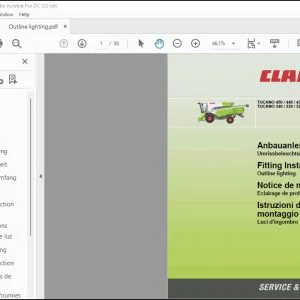 Claas Combine TUCANO 450  440  430 TUCANO 340  330  320 Outline lighting Fitting Instructions Manual_DE_EN_FR_IT - PDF DOWNLOAD