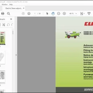 Claas Combine TUCANO 480  470 450  440 430 340  330  320 Electric Sieve adjustment Fitting Instructions Manual_DE_FR_EN_IT_ES_RU -  PDF DOWNLOAD