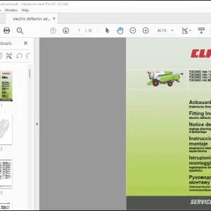 Claas Combine TUCANO 480 / 470450 / 440 / 430 340 / 330 / 320 430 MONTANA 4 Fitting Instructions Manual_DE_FR_EN_IT_ES_RU