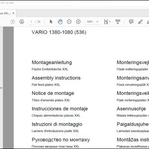 Claas Combine VARIO 1380-1080 (536) Flat feed plates XXL Assembly instructions Manual_DE_FR_EN_IT_ES_RU - PDF DOWNLOAD