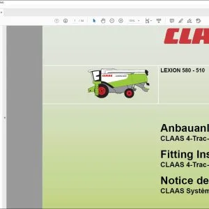 Claas Combines CLAAS 4-Trac-System Operating instructions Manual_DE_EN_FR - PDF DOWNLOAD