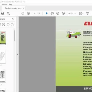 Claas Combines LEXION 570-510 480-410 595 R-570  485 R-450 Radiator screen brush Fitting instructions Manual_DE_EN_FR_ES_IT_RU - PDF DOWNLOAD